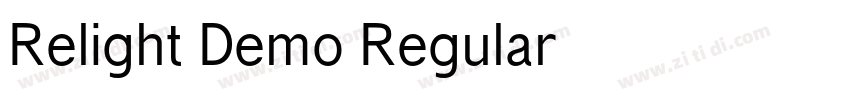 Relight Demo Regular字体转换